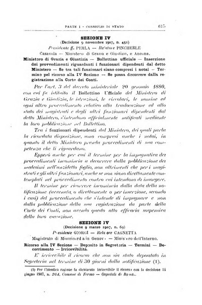 La giustizia amministrativa raccolta di decisioni e pareri del Consiglio di Stato, decisioni della Corte dei conti, sentenze della Cassazione di Roma, e decisioni delle Giunte provinciali amministrative