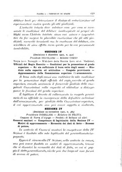 La giustizia amministrativa raccolta di decisioni e pareri del Consiglio di Stato, decisioni della Corte dei conti, sentenze della Cassazione di Roma, e decisioni delle Giunte provinciali amministrative