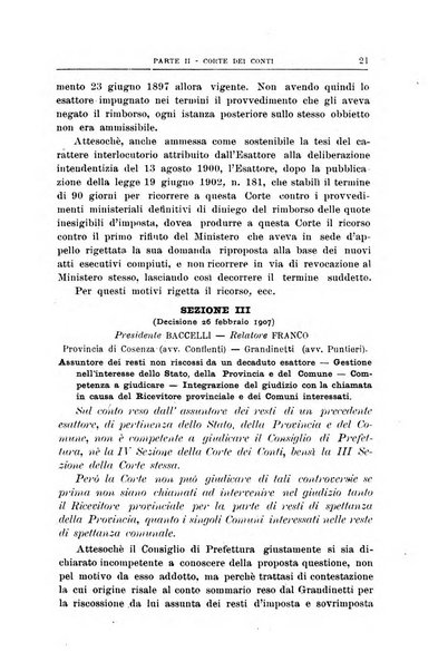 La giustizia amministrativa raccolta di decisioni e pareri del Consiglio di Stato, decisioni della Corte dei conti, sentenze della Cassazione di Roma, e decisioni delle Giunte provinciali amministrative