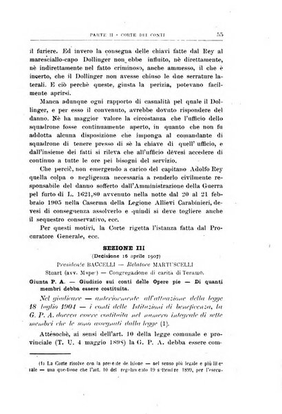 La giustizia amministrativa raccolta di decisioni e pareri del Consiglio di Stato, decisioni della Corte dei conti, sentenze della Cassazione di Roma, e decisioni delle Giunte provinciali amministrative