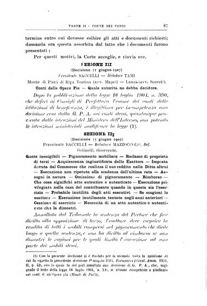 La giustizia amministrativa raccolta di decisioni e pareri del Consiglio di Stato, decisioni della Corte dei conti, sentenze della Cassazione di Roma, e decisioni delle Giunte provinciali amministrative