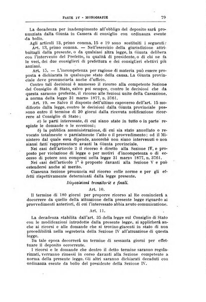 La giustizia amministrativa raccolta di decisioni e pareri del Consiglio di Stato, decisioni della Corte dei conti, sentenze della Cassazione di Roma, e decisioni delle Giunte provinciali amministrative