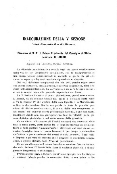 La giustizia amministrativa raccolta di decisioni e pareri del Consiglio di Stato, decisioni della Corte dei conti, sentenze della Cassazione di Roma, e decisioni delle Giunte provinciali amministrative