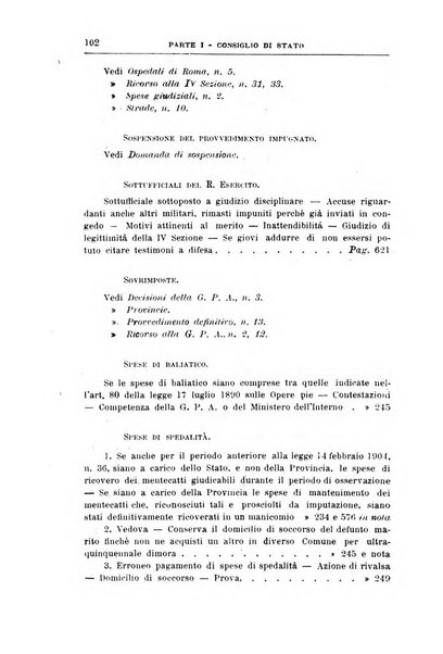 La giustizia amministrativa raccolta di decisioni e pareri del Consiglio di Stato, decisioni della Corte dei conti, sentenze della Cassazione di Roma, e decisioni delle Giunte provinciali amministrative