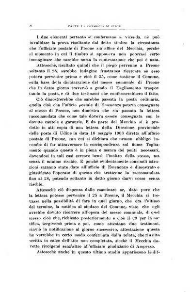 La giustizia amministrativa raccolta di decisioni e pareri del Consiglio di Stato, decisioni della Corte dei conti, sentenze della Cassazione di Roma, e decisioni delle Giunte provinciali amministrative