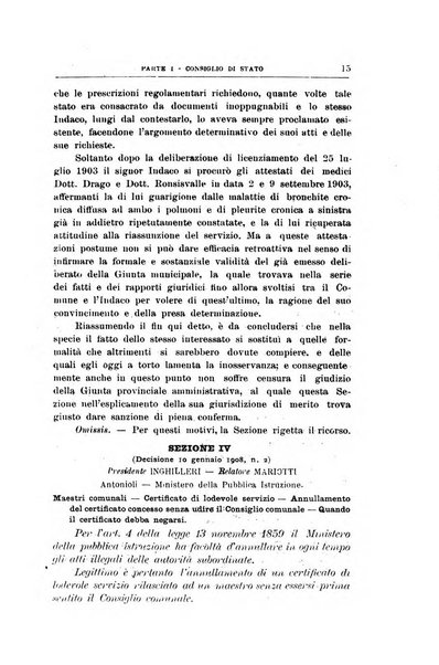 La giustizia amministrativa raccolta di decisioni e pareri del Consiglio di Stato, decisioni della Corte dei conti, sentenze della Cassazione di Roma, e decisioni delle Giunte provinciali amministrative