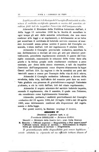 La giustizia amministrativa raccolta di decisioni e pareri del Consiglio di Stato, decisioni della Corte dei conti, sentenze della Cassazione di Roma, e decisioni delle Giunte provinciali amministrative