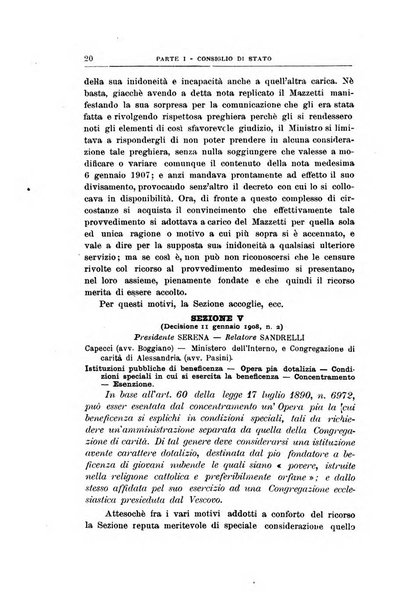 La giustizia amministrativa raccolta di decisioni e pareri del Consiglio di Stato, decisioni della Corte dei conti, sentenze della Cassazione di Roma, e decisioni delle Giunte provinciali amministrative