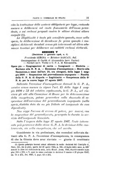 La giustizia amministrativa raccolta di decisioni e pareri del Consiglio di Stato, decisioni della Corte dei conti, sentenze della Cassazione di Roma, e decisioni delle Giunte provinciali amministrative