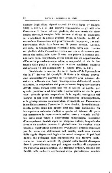 La giustizia amministrativa raccolta di decisioni e pareri del Consiglio di Stato, decisioni della Corte dei conti, sentenze della Cassazione di Roma, e decisioni delle Giunte provinciali amministrative