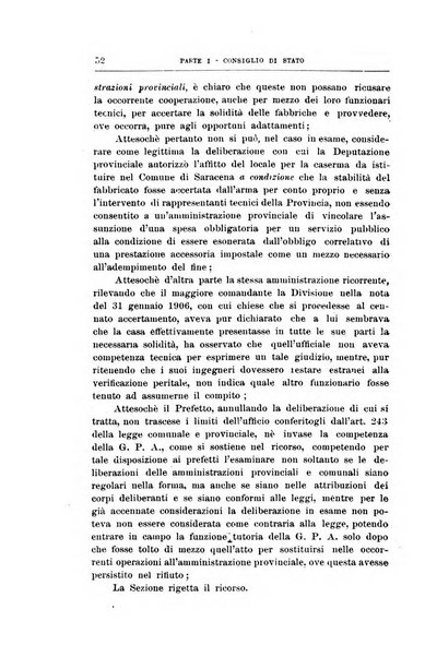 La giustizia amministrativa raccolta di decisioni e pareri del Consiglio di Stato, decisioni della Corte dei conti, sentenze della Cassazione di Roma, e decisioni delle Giunte provinciali amministrative