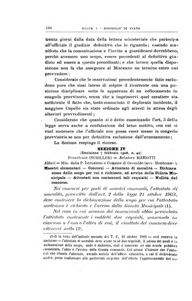 La giustizia amministrativa raccolta di decisioni e pareri del Consiglio di Stato, decisioni della Corte dei conti, sentenze della Cassazione di Roma, e decisioni delle Giunte provinciali amministrative