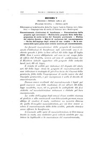 La giustizia amministrativa raccolta di decisioni e pareri del Consiglio di Stato, decisioni della Corte dei conti, sentenze della Cassazione di Roma, e decisioni delle Giunte provinciali amministrative