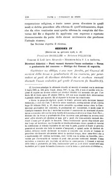 La giustizia amministrativa raccolta di decisioni e pareri del Consiglio di Stato, decisioni della Corte dei conti, sentenze della Cassazione di Roma, e decisioni delle Giunte provinciali amministrative