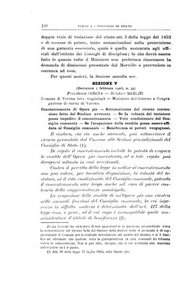 La giustizia amministrativa raccolta di decisioni e pareri del Consiglio di Stato, decisioni della Corte dei conti, sentenze della Cassazione di Roma, e decisioni delle Giunte provinciali amministrative