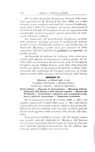 La giustizia amministrativa raccolta di decisioni e pareri del Consiglio di Stato, decisioni della Corte dei conti, sentenze della Cassazione di Roma, e decisioni delle Giunte provinciali amministrative