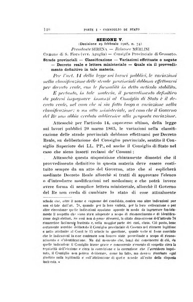 La giustizia amministrativa raccolta di decisioni e pareri del Consiglio di Stato, decisioni della Corte dei conti, sentenze della Cassazione di Roma, e decisioni delle Giunte provinciali amministrative