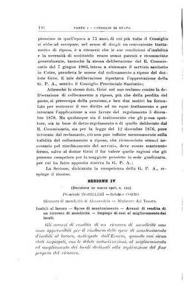 La giustizia amministrativa raccolta di decisioni e pareri del Consiglio di Stato, decisioni della Corte dei conti, sentenze della Cassazione di Roma, e decisioni delle Giunte provinciali amministrative