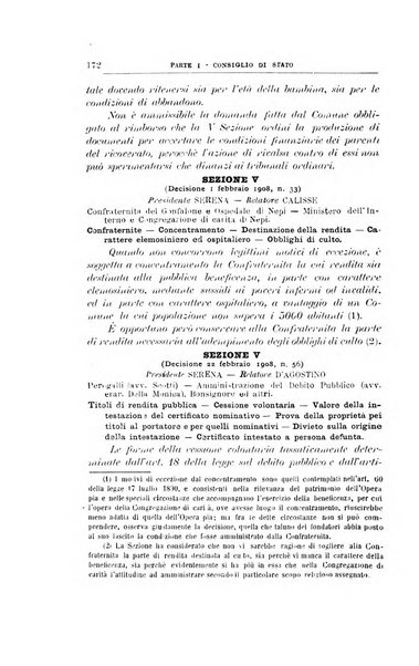 La giustizia amministrativa raccolta di decisioni e pareri del Consiglio di Stato, decisioni della Corte dei conti, sentenze della Cassazione di Roma, e decisioni delle Giunte provinciali amministrative