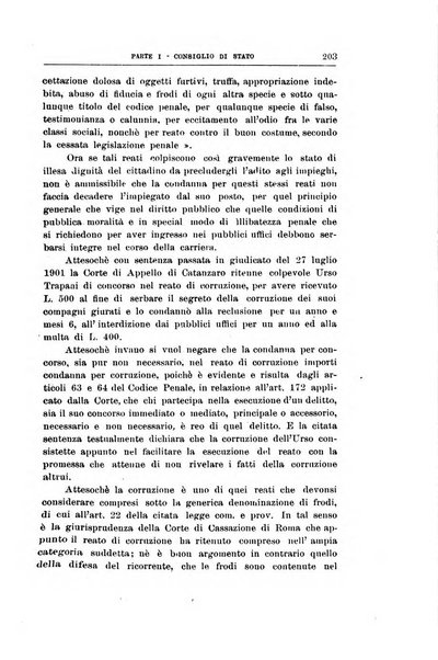 La giustizia amministrativa raccolta di decisioni e pareri del Consiglio di Stato, decisioni della Corte dei conti, sentenze della Cassazione di Roma, e decisioni delle Giunte provinciali amministrative