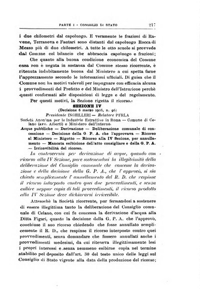 La giustizia amministrativa raccolta di decisioni e pareri del Consiglio di Stato, decisioni della Corte dei conti, sentenze della Cassazione di Roma, e decisioni delle Giunte provinciali amministrative