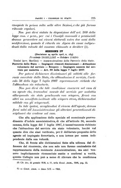 La giustizia amministrativa raccolta di decisioni e pareri del Consiglio di Stato, decisioni della Corte dei conti, sentenze della Cassazione di Roma, e decisioni delle Giunte provinciali amministrative