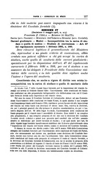 La giustizia amministrativa raccolta di decisioni e pareri del Consiglio di Stato, decisioni della Corte dei conti, sentenze della Cassazione di Roma, e decisioni delle Giunte provinciali amministrative