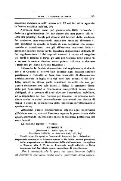 La giustizia amministrativa raccolta di decisioni e pareri del Consiglio di Stato, decisioni della Corte dei conti, sentenze della Cassazione di Roma, e decisioni delle Giunte provinciali amministrative