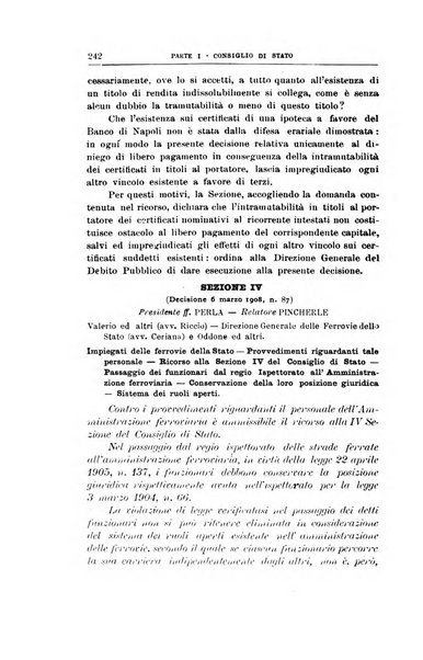 La giustizia amministrativa raccolta di decisioni e pareri del Consiglio di Stato, decisioni della Corte dei conti, sentenze della Cassazione di Roma, e decisioni delle Giunte provinciali amministrative