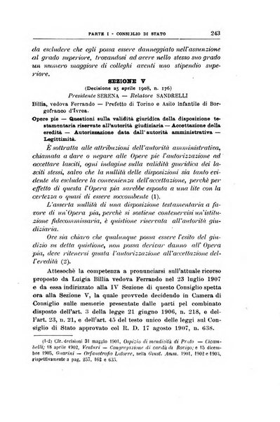 La giustizia amministrativa raccolta di decisioni e pareri del Consiglio di Stato, decisioni della Corte dei conti, sentenze della Cassazione di Roma, e decisioni delle Giunte provinciali amministrative