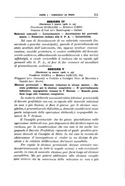 La giustizia amministrativa raccolta di decisioni e pareri del Consiglio di Stato, decisioni della Corte dei conti, sentenze della Cassazione di Roma, e decisioni delle Giunte provinciali amministrative