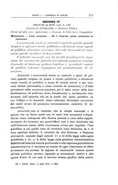 La giustizia amministrativa raccolta di decisioni e pareri del Consiglio di Stato, decisioni della Corte dei conti, sentenze della Cassazione di Roma, e decisioni delle Giunte provinciali amministrative