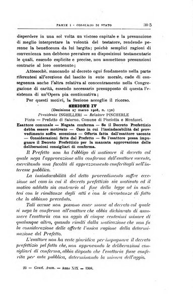 La giustizia amministrativa raccolta di decisioni e pareri del Consiglio di Stato, decisioni della Corte dei conti, sentenze della Cassazione di Roma, e decisioni delle Giunte provinciali amministrative