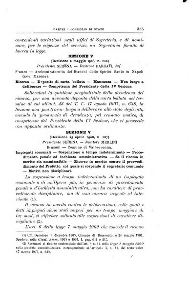 La giustizia amministrativa raccolta di decisioni e pareri del Consiglio di Stato, decisioni della Corte dei conti, sentenze della Cassazione di Roma, e decisioni delle Giunte provinciali amministrative