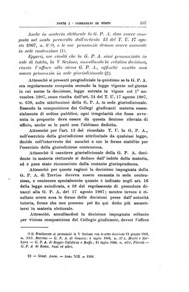 La giustizia amministrativa raccolta di decisioni e pareri del Consiglio di Stato, decisioni della Corte dei conti, sentenze della Cassazione di Roma, e decisioni delle Giunte provinciali amministrative