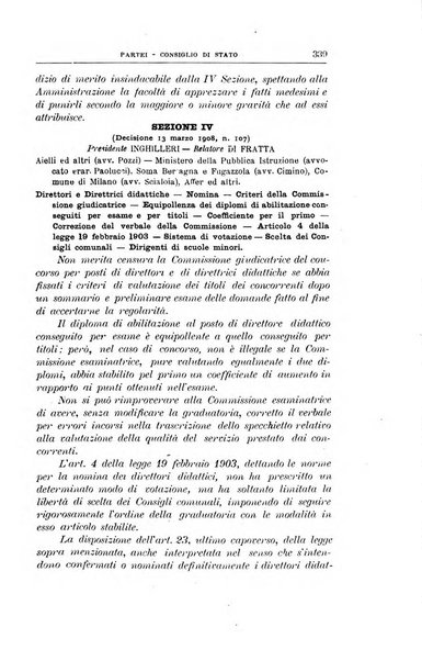 La giustizia amministrativa raccolta di decisioni e pareri del Consiglio di Stato, decisioni della Corte dei conti, sentenze della Cassazione di Roma, e decisioni delle Giunte provinciali amministrative