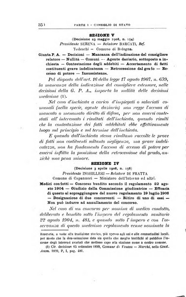 La giustizia amministrativa raccolta di decisioni e pareri del Consiglio di Stato, decisioni della Corte dei conti, sentenze della Cassazione di Roma, e decisioni delle Giunte provinciali amministrative