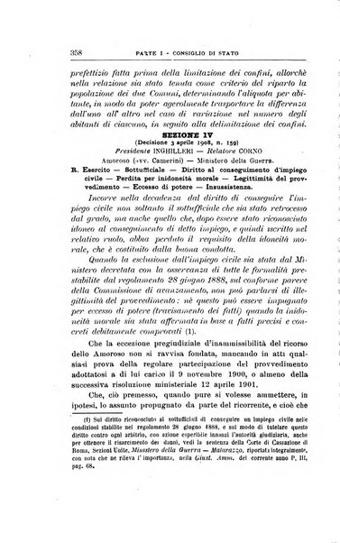 La giustizia amministrativa raccolta di decisioni e pareri del Consiglio di Stato, decisioni della Corte dei conti, sentenze della Cassazione di Roma, e decisioni delle Giunte provinciali amministrative