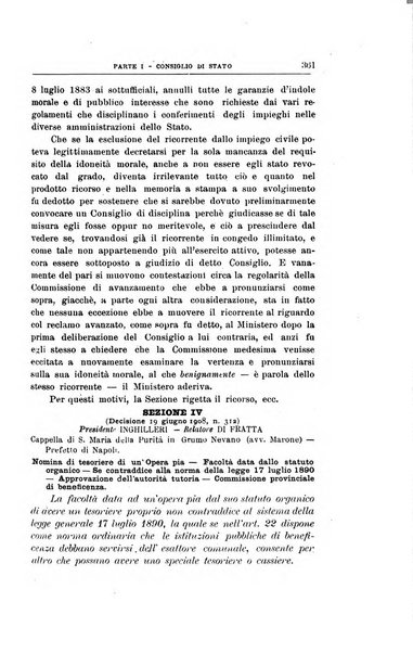 La giustizia amministrativa raccolta di decisioni e pareri del Consiglio di Stato, decisioni della Corte dei conti, sentenze della Cassazione di Roma, e decisioni delle Giunte provinciali amministrative