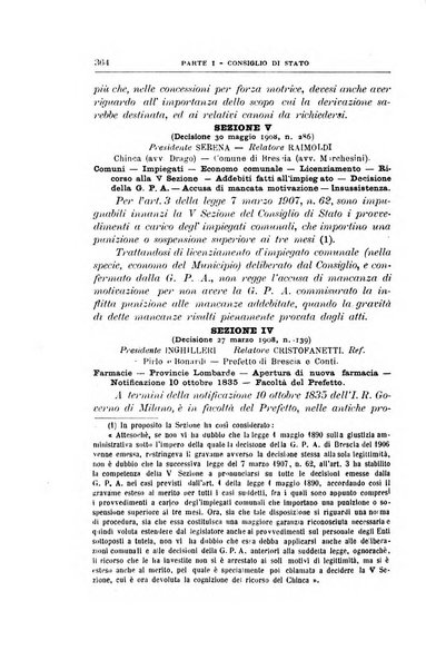 La giustizia amministrativa raccolta di decisioni e pareri del Consiglio di Stato, decisioni della Corte dei conti, sentenze della Cassazione di Roma, e decisioni delle Giunte provinciali amministrative