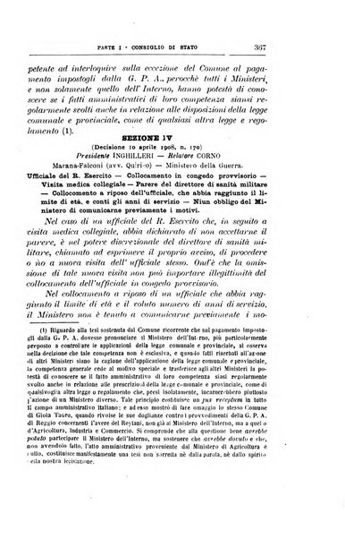 La giustizia amministrativa raccolta di decisioni e pareri del Consiglio di Stato, decisioni della Corte dei conti, sentenze della Cassazione di Roma, e decisioni delle Giunte provinciali amministrative