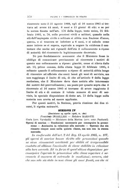 La giustizia amministrativa raccolta di decisioni e pareri del Consiglio di Stato, decisioni della Corte dei conti, sentenze della Cassazione di Roma, e decisioni delle Giunte provinciali amministrative