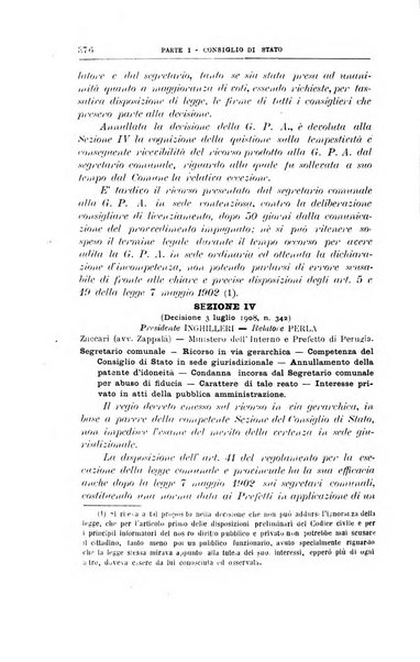 La giustizia amministrativa raccolta di decisioni e pareri del Consiglio di Stato, decisioni della Corte dei conti, sentenze della Cassazione di Roma, e decisioni delle Giunte provinciali amministrative