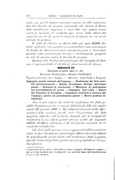 La giustizia amministrativa raccolta di decisioni e pareri del Consiglio di Stato, decisioni della Corte dei conti, sentenze della Cassazione di Roma, e decisioni delle Giunte provinciali amministrative