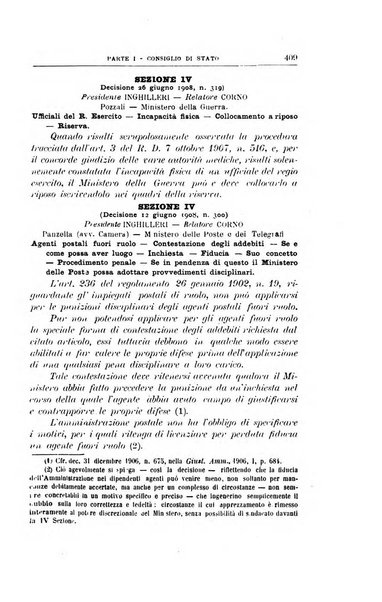 La giustizia amministrativa raccolta di decisioni e pareri del Consiglio di Stato, decisioni della Corte dei conti, sentenze della Cassazione di Roma, e decisioni delle Giunte provinciali amministrative