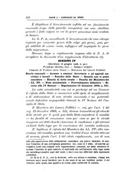 La giustizia amministrativa raccolta di decisioni e pareri del Consiglio di Stato, decisioni della Corte dei conti, sentenze della Cassazione di Roma, e decisioni delle Giunte provinciali amministrative