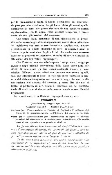 La giustizia amministrativa raccolta di decisioni e pareri del Consiglio di Stato, decisioni della Corte dei conti, sentenze della Cassazione di Roma, e decisioni delle Giunte provinciali amministrative