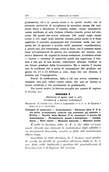 La giustizia amministrativa raccolta di decisioni e pareri del Consiglio di Stato, decisioni della Corte dei conti, sentenze della Cassazione di Roma, e decisioni delle Giunte provinciali amministrative