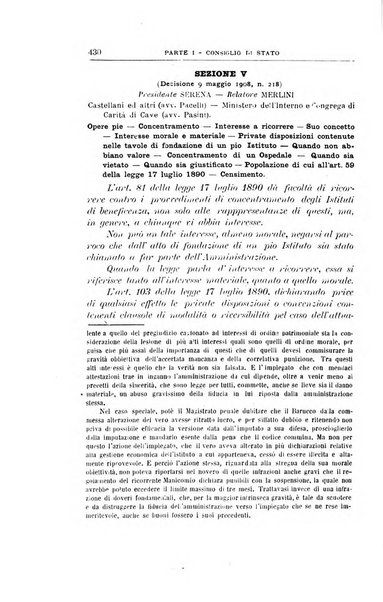 La giustizia amministrativa raccolta di decisioni e pareri del Consiglio di Stato, decisioni della Corte dei conti, sentenze della Cassazione di Roma, e decisioni delle Giunte provinciali amministrative