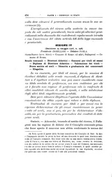 La giustizia amministrativa raccolta di decisioni e pareri del Consiglio di Stato, decisioni della Corte dei conti, sentenze della Cassazione di Roma, e decisioni delle Giunte provinciali amministrative